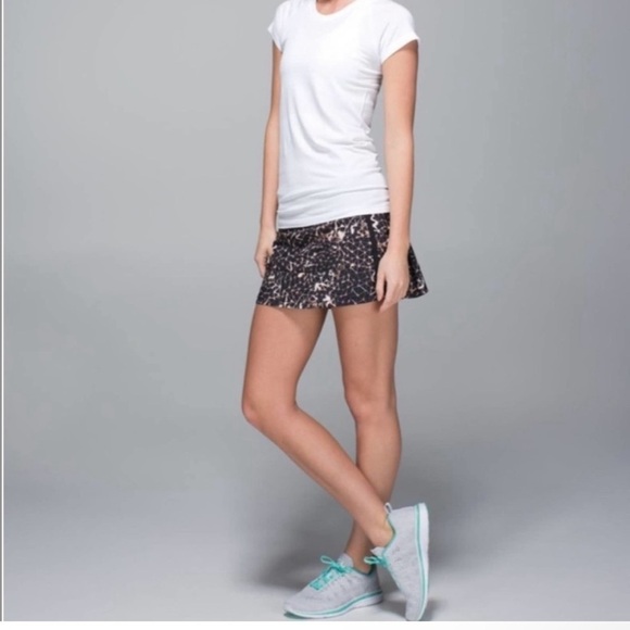 Lululemon Pace Rival Tennis Skirt Stretch Sugar Crush Multi Black Golf Athletic - Picture 5 of 15